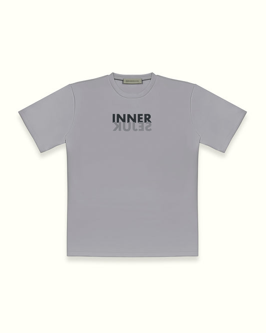 THE MIRROR IMAGE RELAXED TEE IN LIGHT GREY