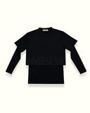 THE LOGOMANIA 2-IN-1 CROP TOP IN BLACK