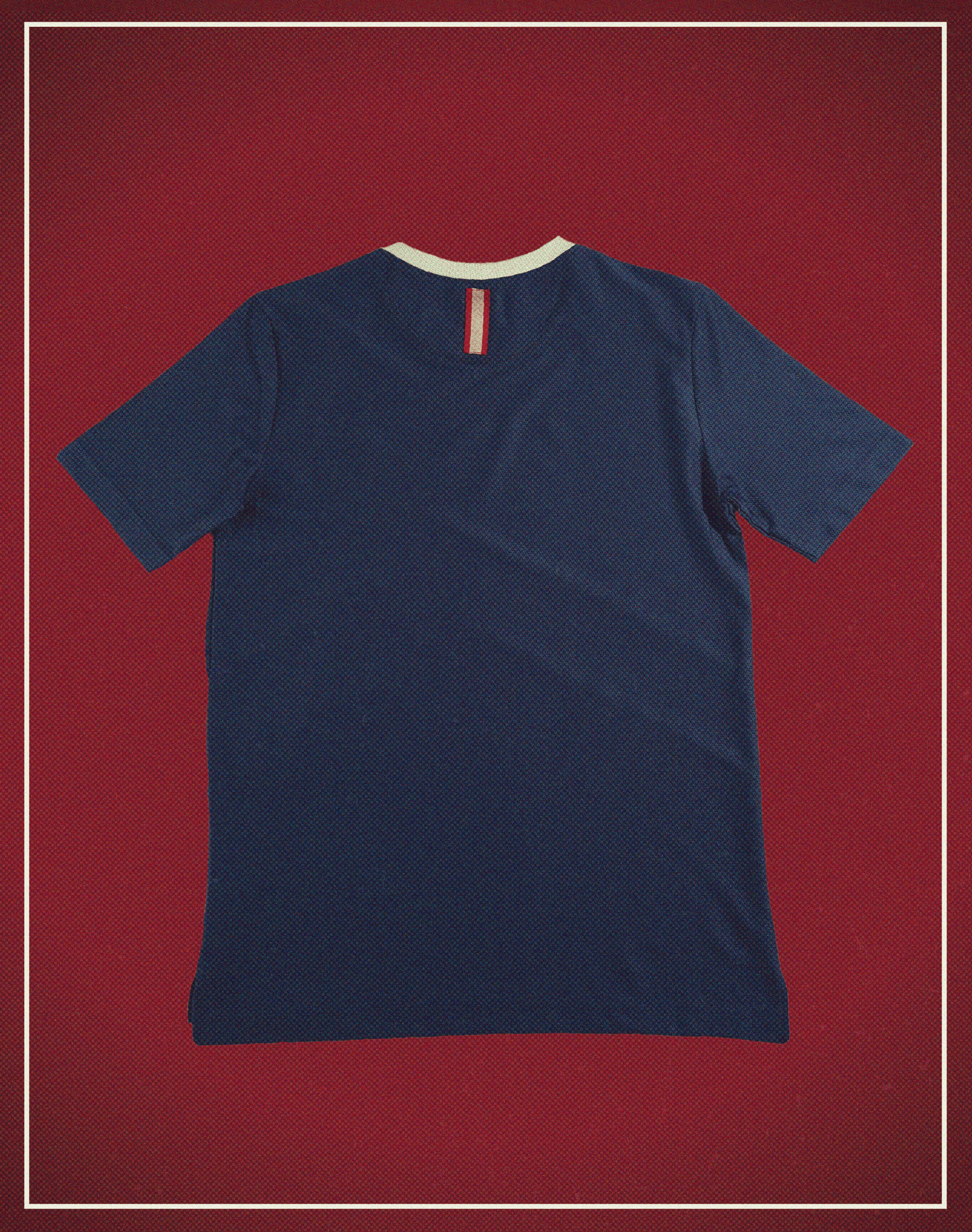 ATHLETICS TEE Navy and Silver