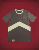 ATHLETICS TEE Brown and Cream
