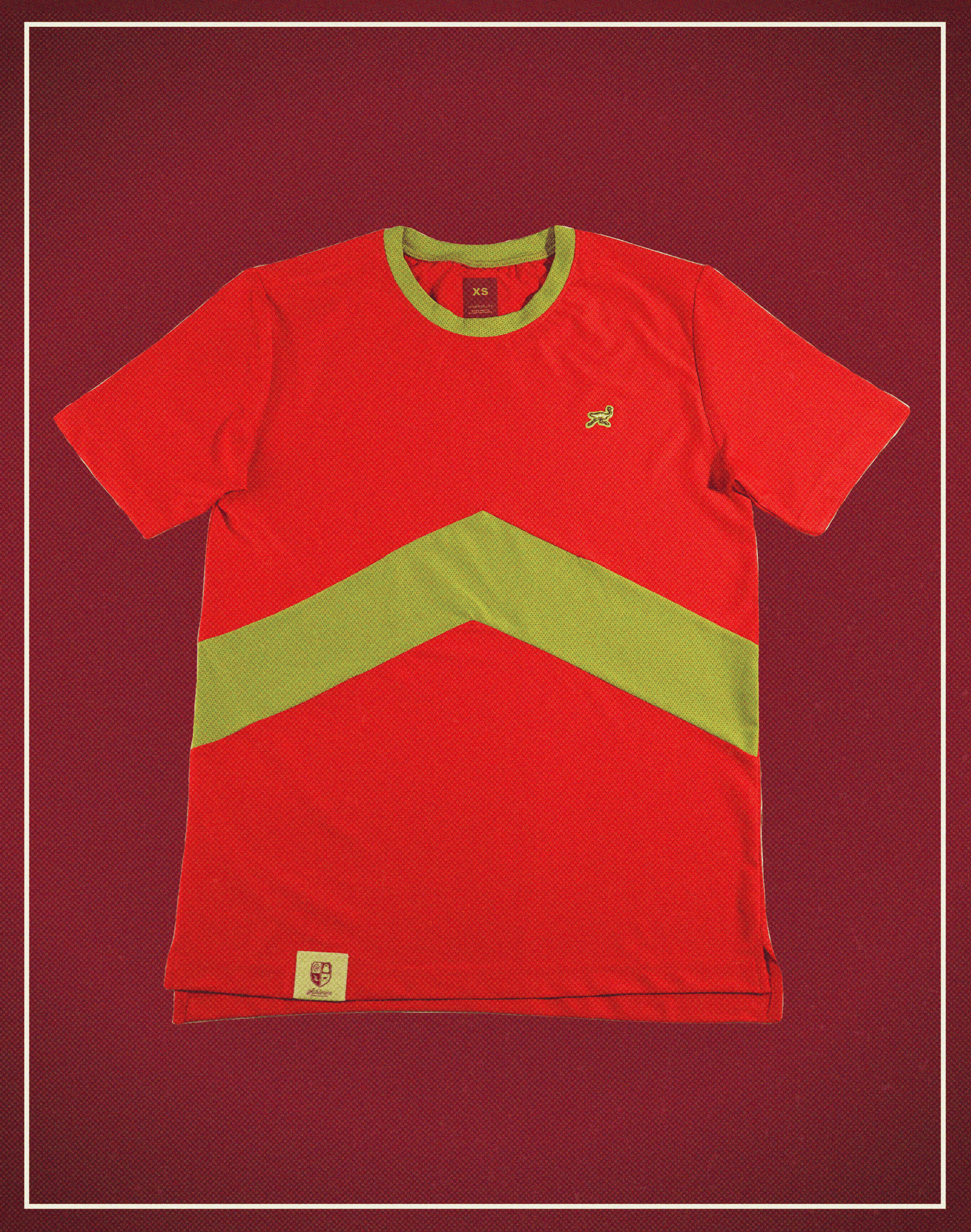 ATHLETICS TEE Red and Gold