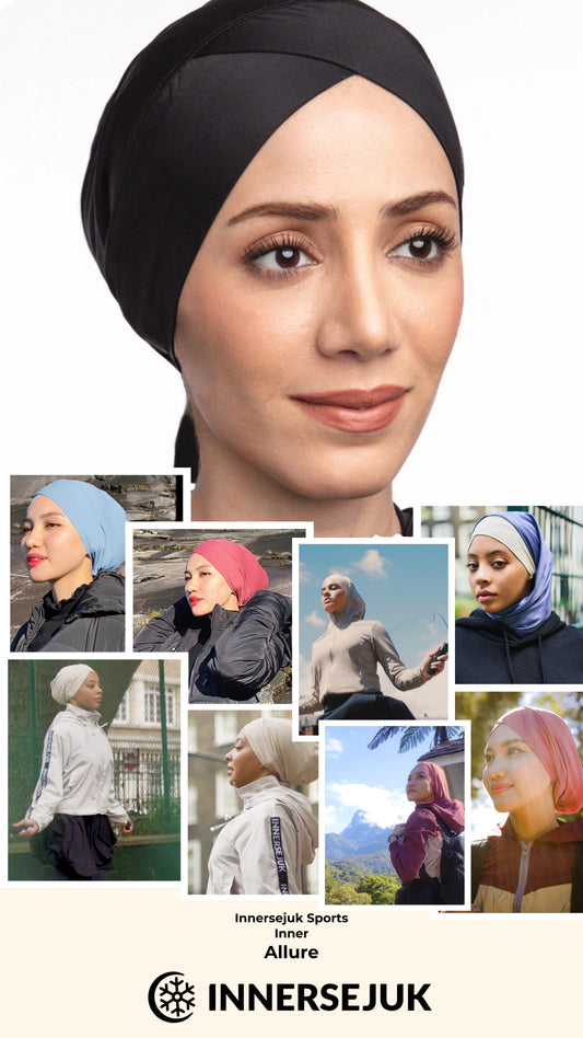 Anak Tudung Sukan Allure Black