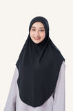 InnerSejuk Tudung Sukan Labuh Berdagu Black