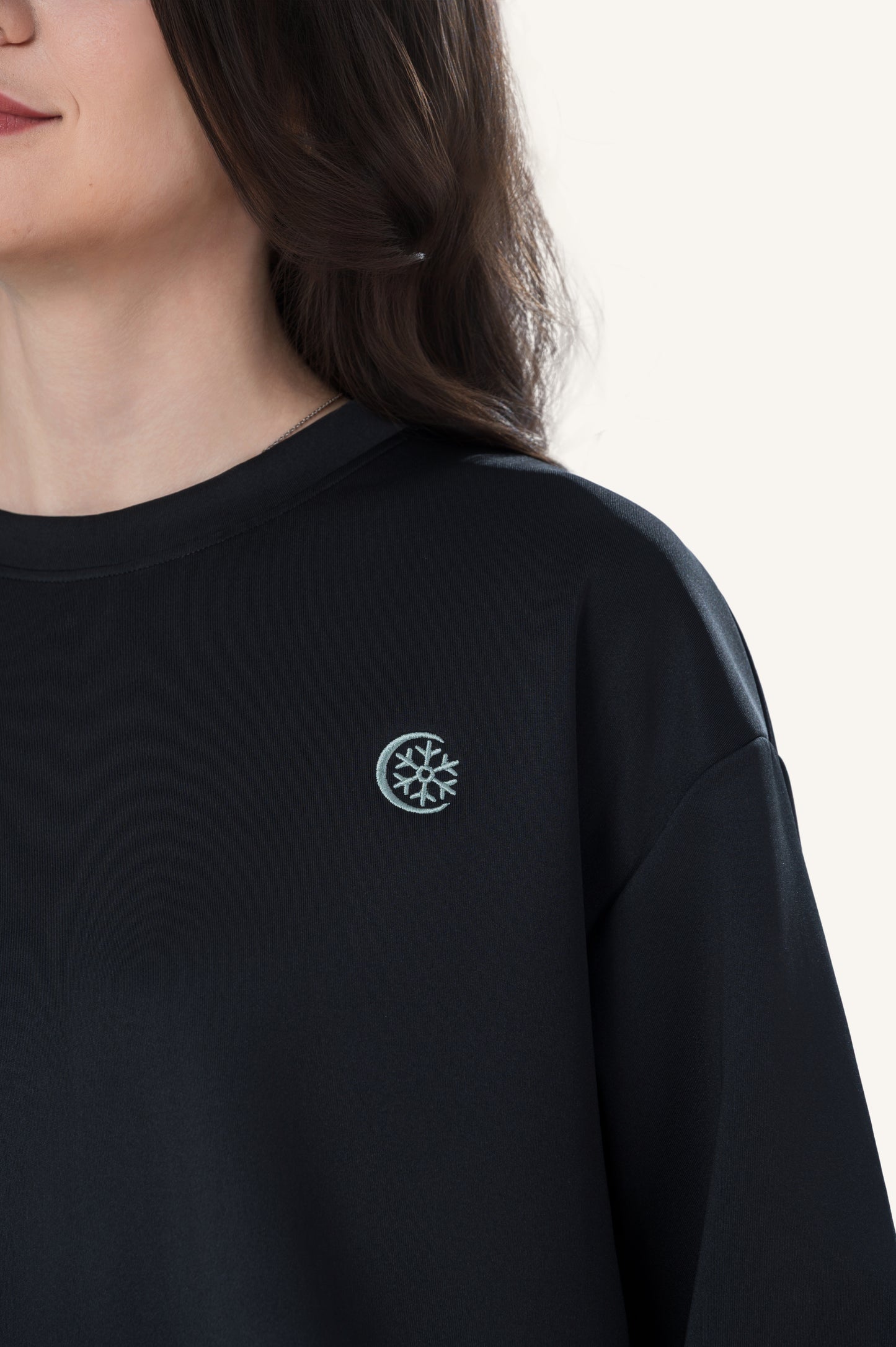 Innersejuk Santai Baggy Top Black