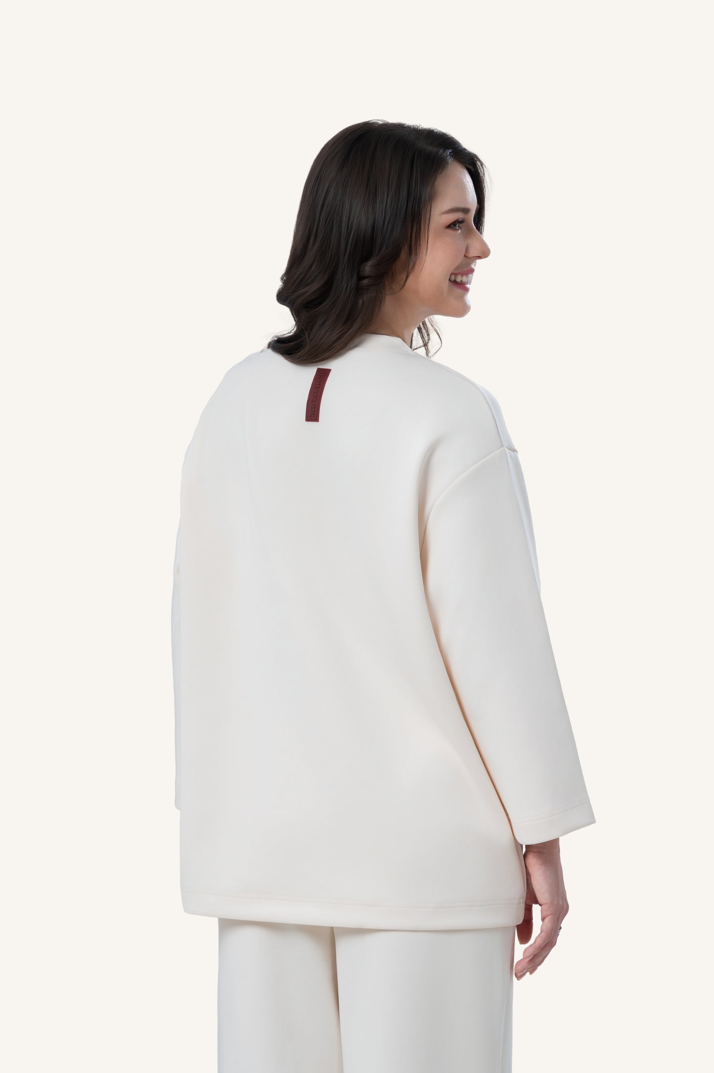 Innersejuk Santai Baggy Top Cream