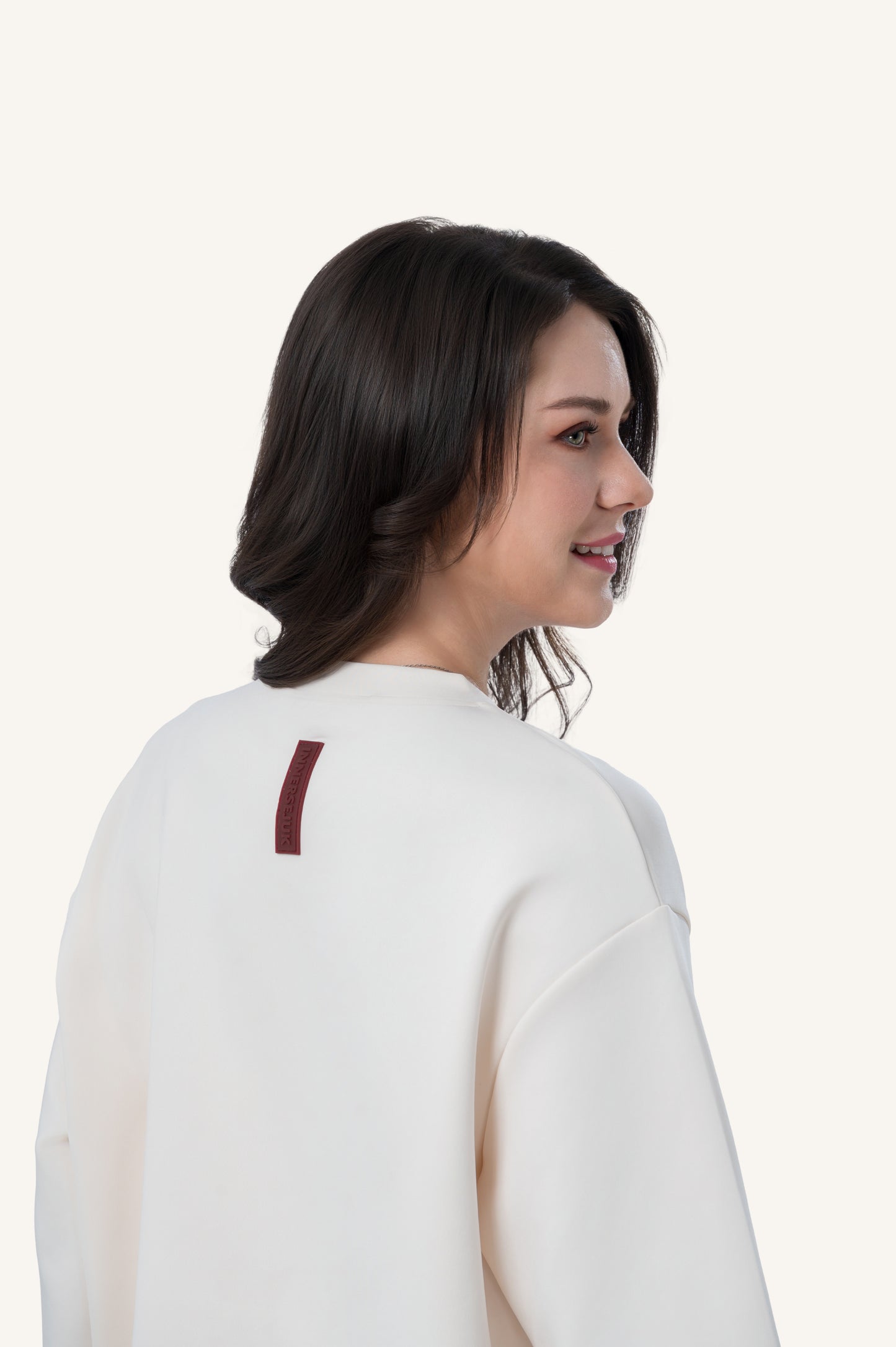 Innersejuk Santai Baggy Top Cream