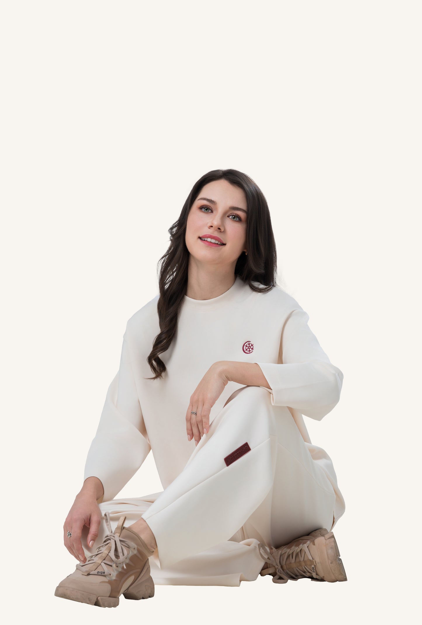 Innersejuk Santai Baggy Top Cream