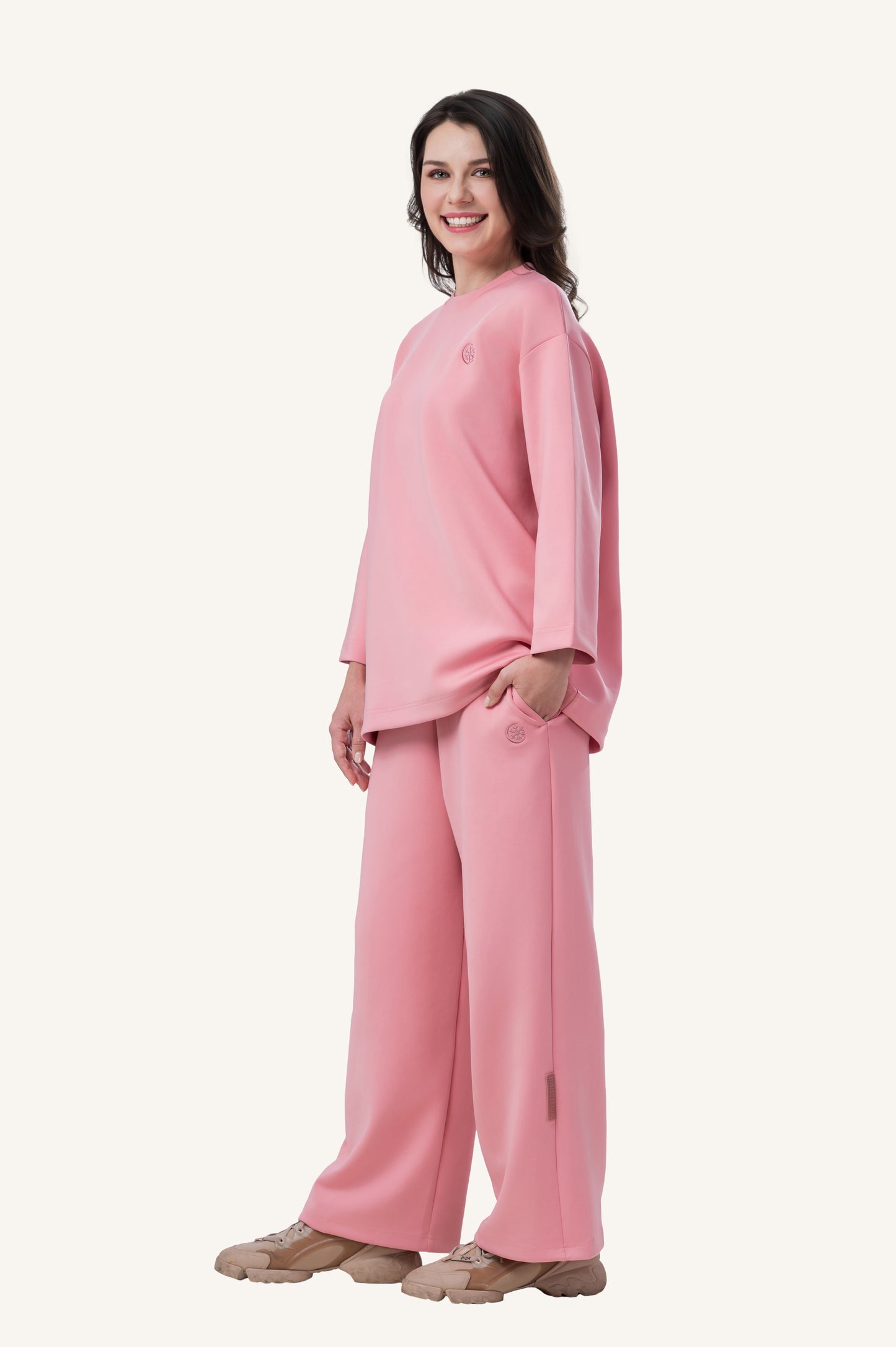Innersejuk Santai Baggy Top Pink