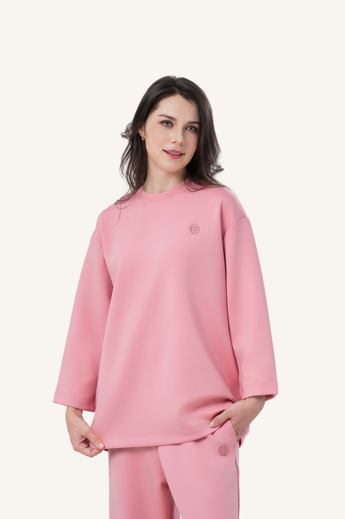 Innersejuk Santai Baggy Top Pink