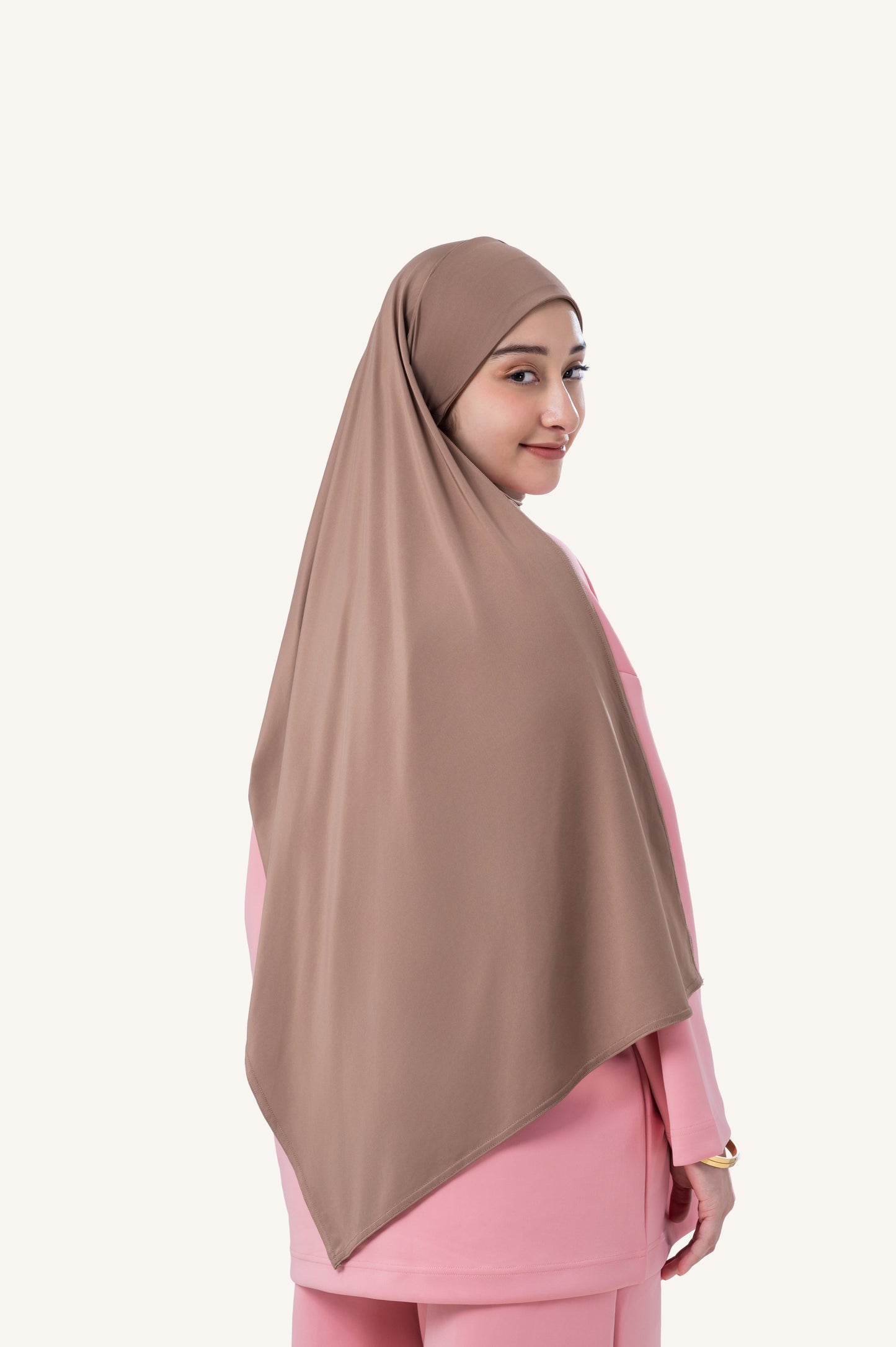 InnerSejuk Tudung Sukan Instant Shawl Choco Brown