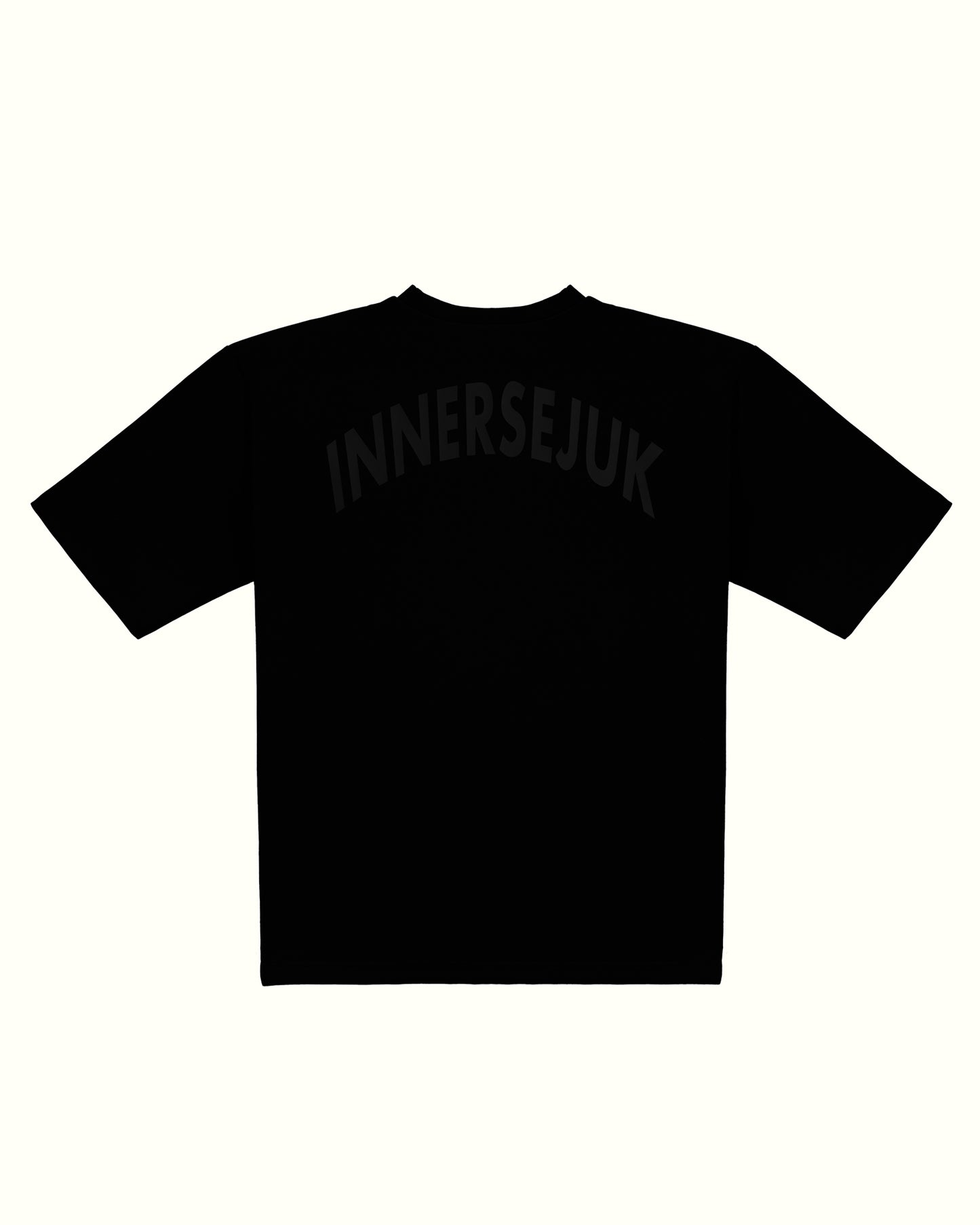 THE INNERSEJUK BACK OVERSIZED TEE IN BLACK