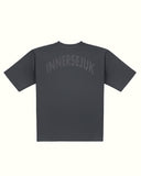 THE INNERSEJUK BACK OVERSIZED TEE IN DARK GREY