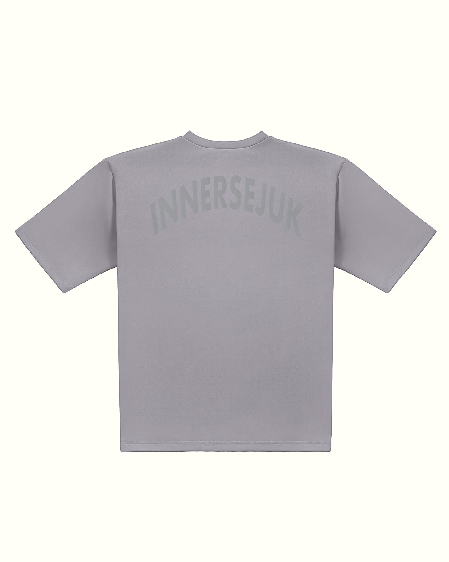 THE INNERSEJUK BACK OVERSIZED TEE IN LIGHT GREY