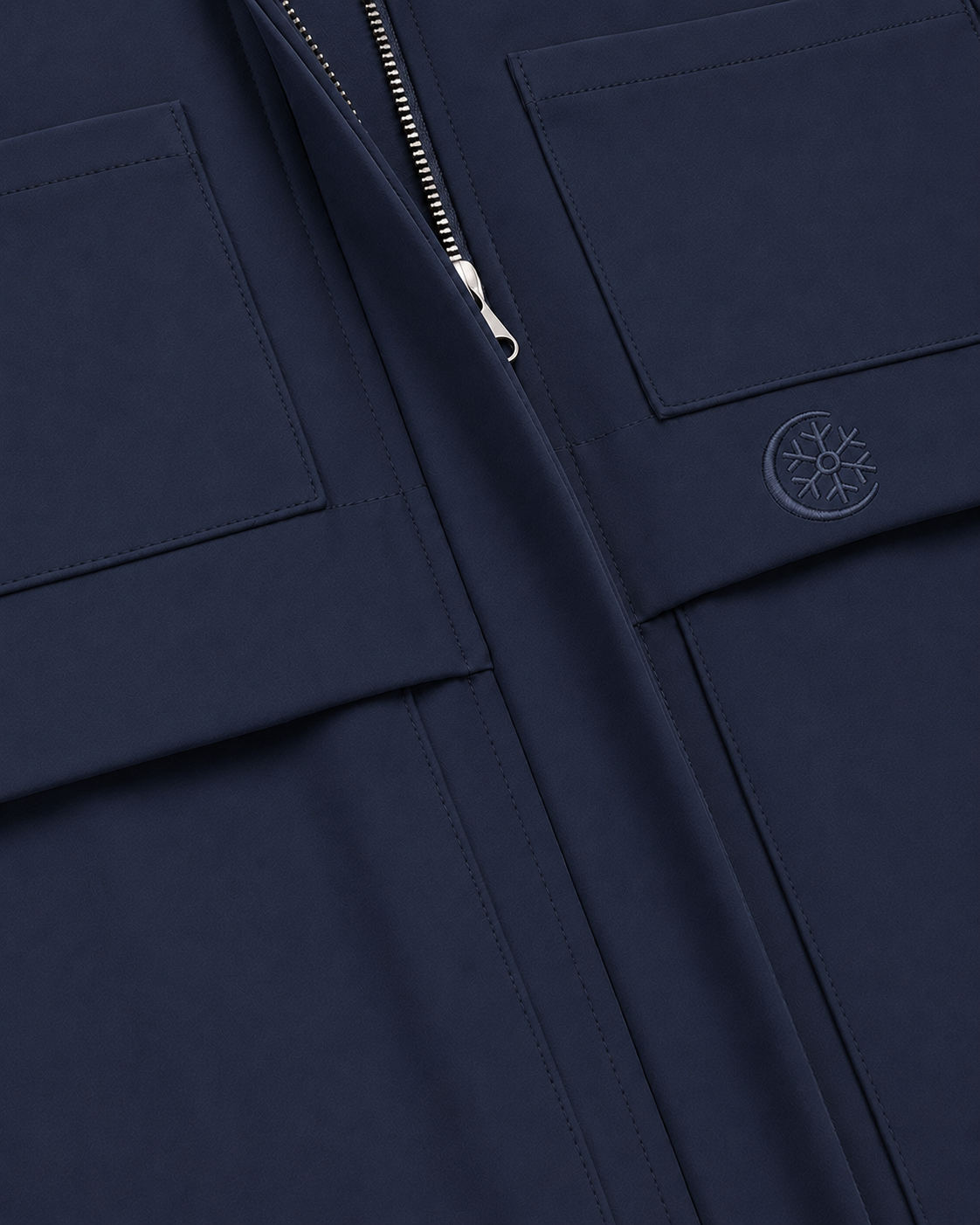 Navy Blue Oversized Parka Jacket