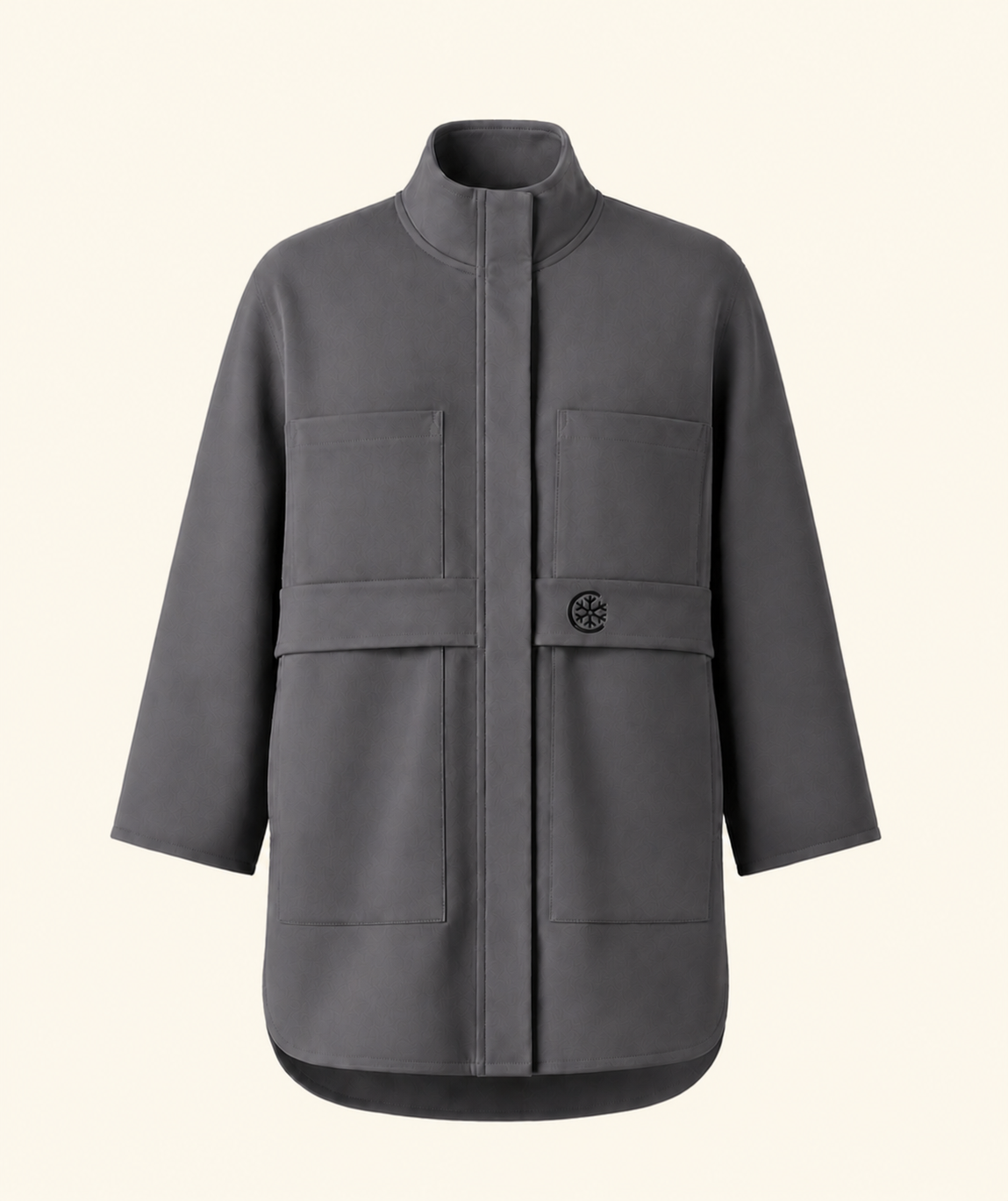 Dark Grey Oversized Parka Jacket