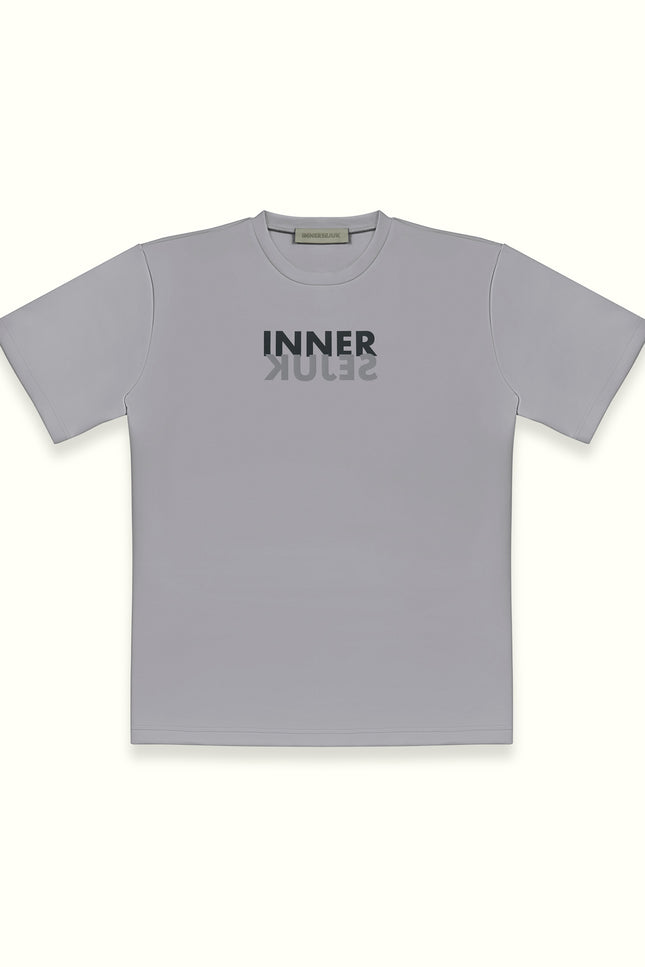 THE MIRROR IMAGE REGULAR TEE IN LIGHT GREY