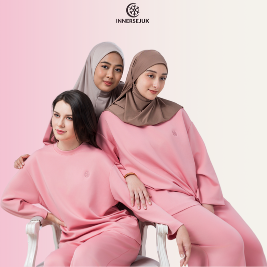 Innersejuk Santai Baggy Top Pink