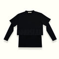 THE LOGOMANIA 2-IN-1 CROP TOP  IN BLACK