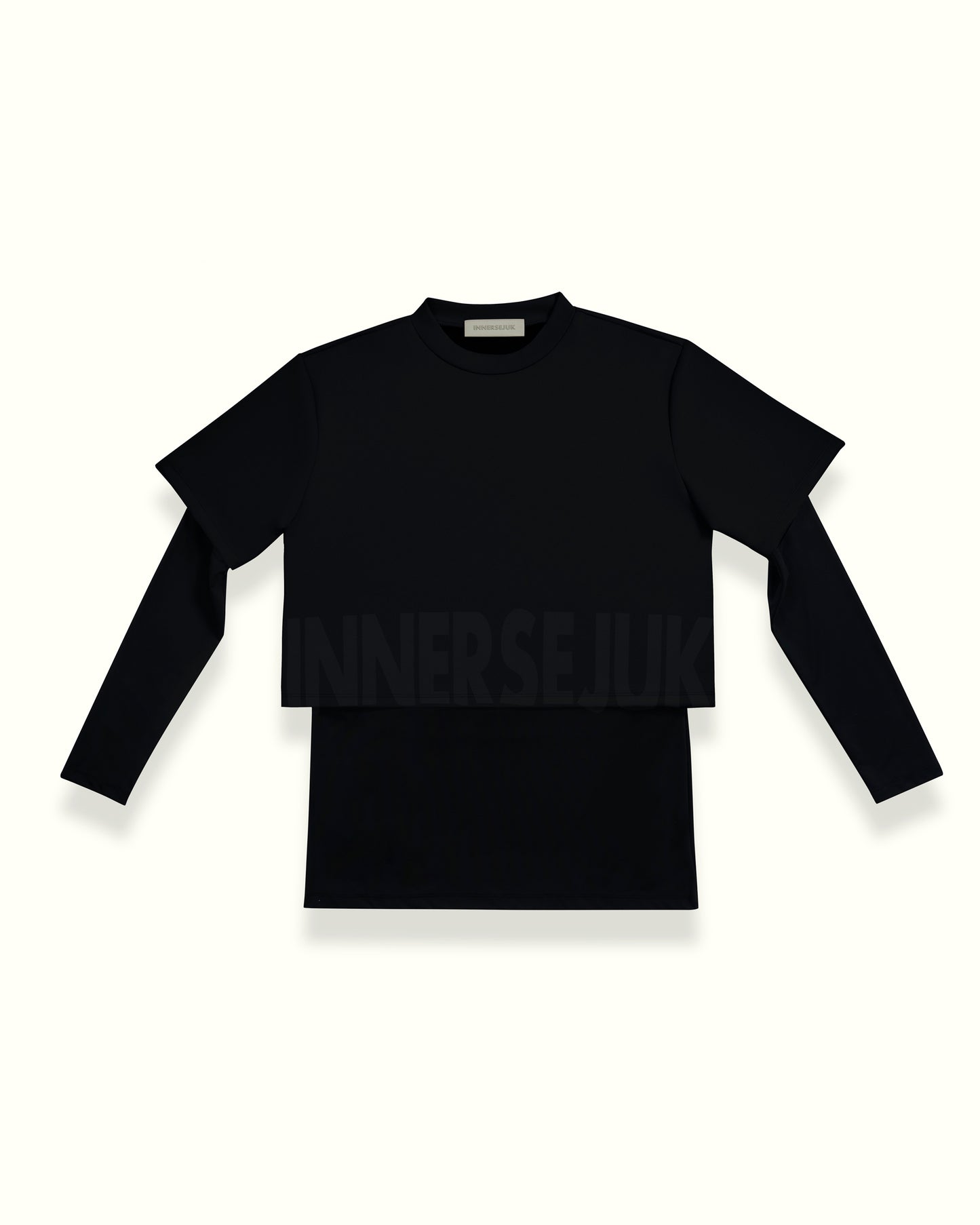 THE LOGOMANIA 2-IN-1 CROP TOP  IN BLACK