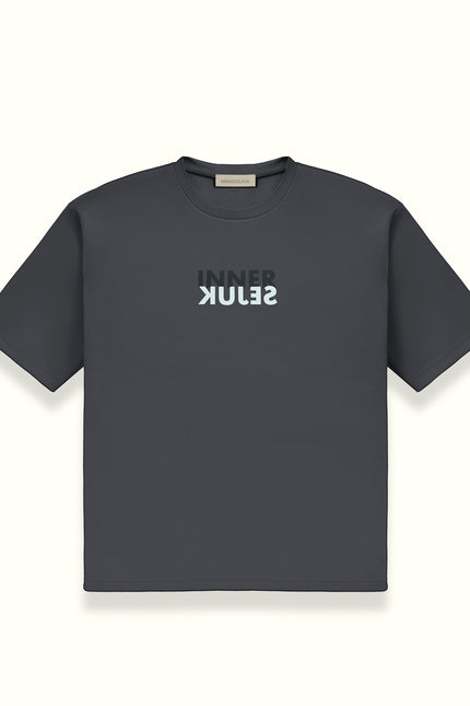 THE MIRROR IMAGE OVERSIZED TEE IN DARK GREY