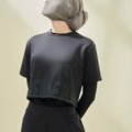 THE LOGOMANIA 2-IN-1 CROP TOP  IN BLACK
