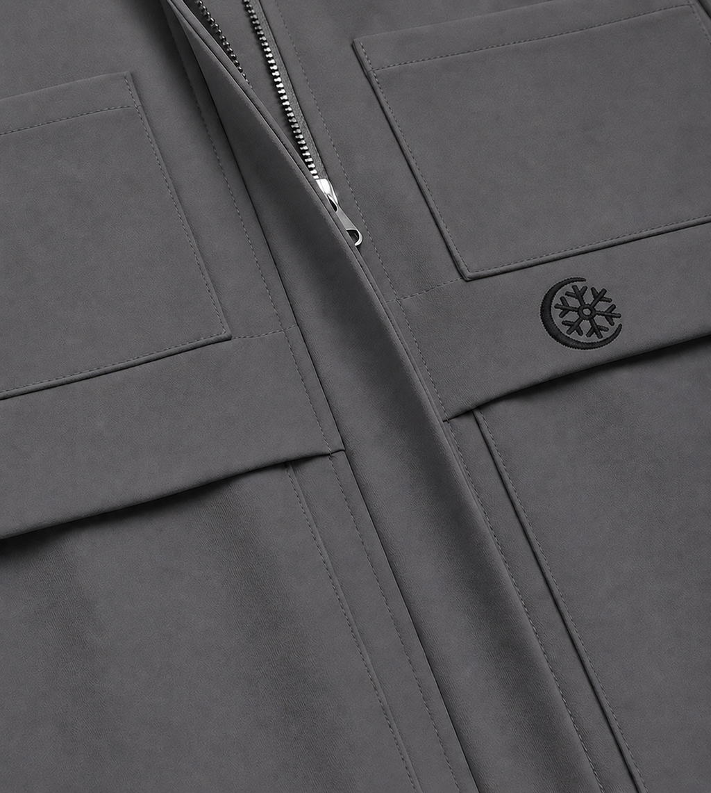Dark Grey Oversized Parka Jacket