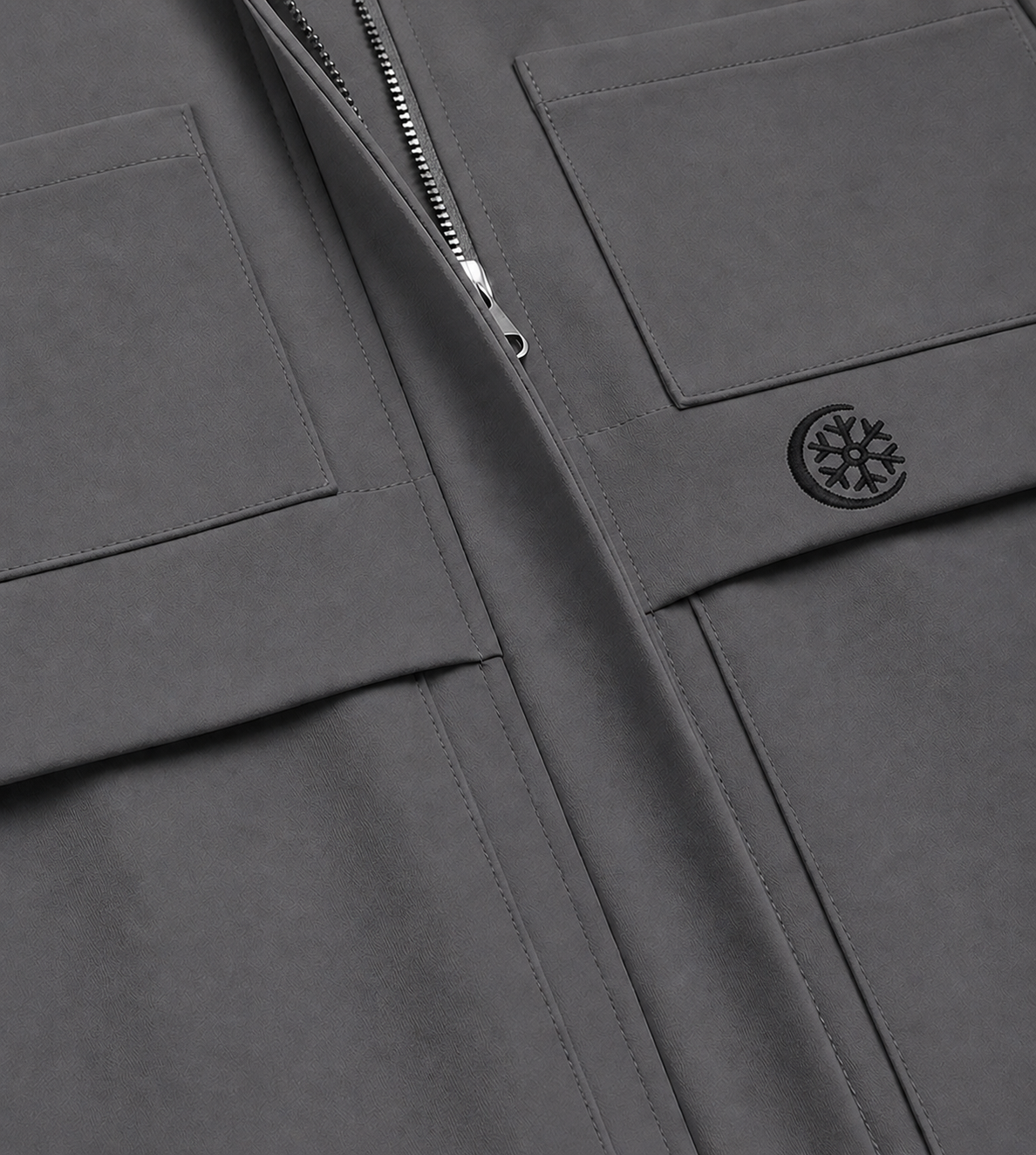 Dark Grey Oversized Parka Jacket
