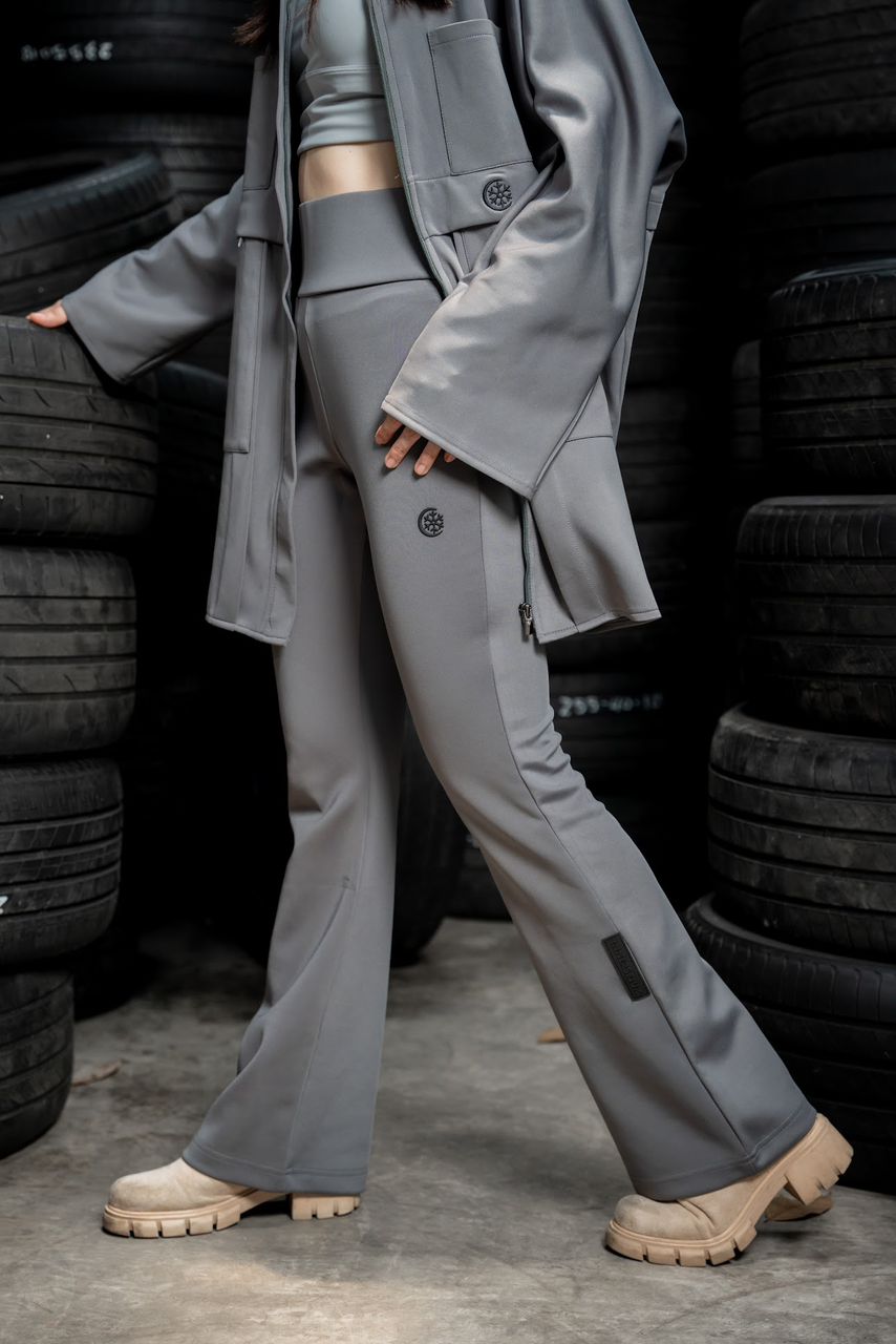 Dark Grey Boot Cut Flare Pants
