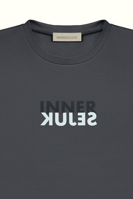 THE MIRROR IMAGE OVERSIZED TEE IN DARK GREY