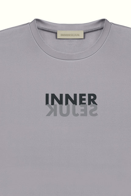 THE MIRROR IMAGE OVERSIZED TEE IN LIGHT GREY