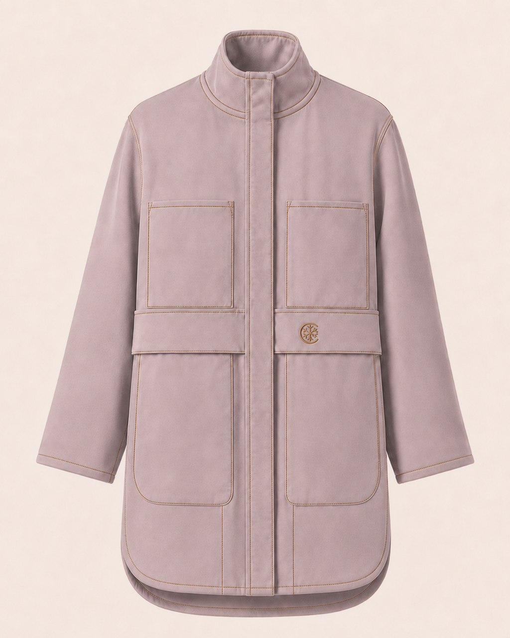 Khaki Oversized Parka Jacket