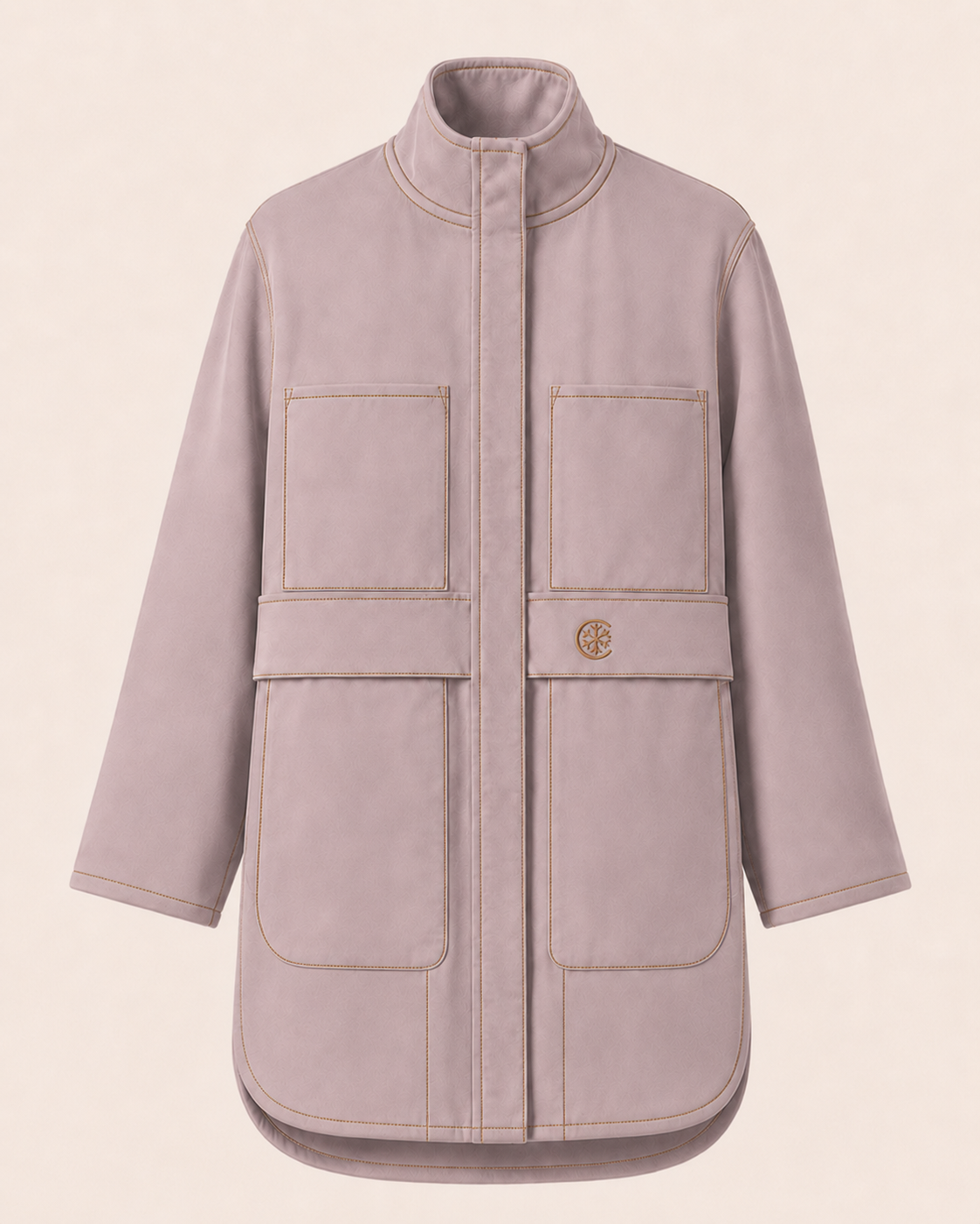 Khaki Oversized Parka Jacket