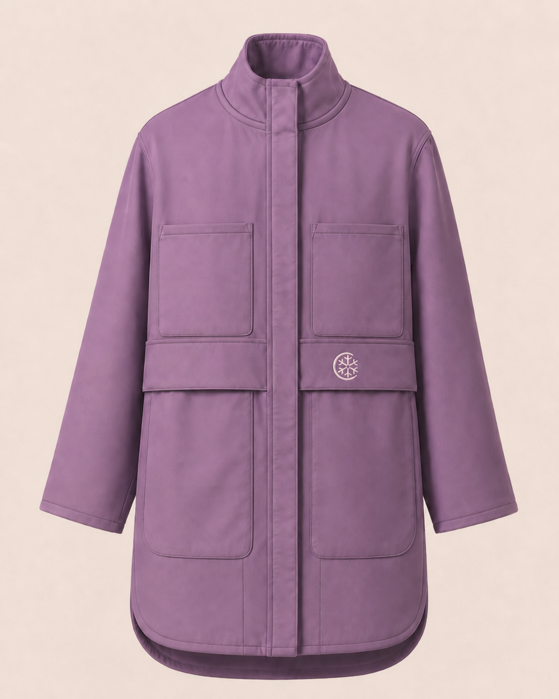 Plum Oversized Parka Jacket