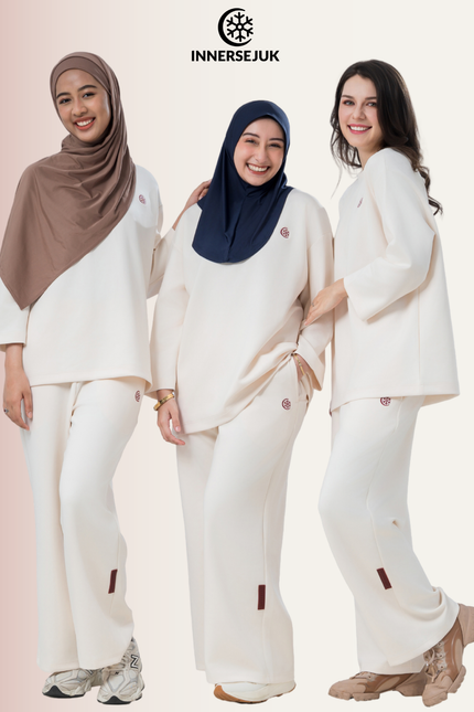 Innersejuk Santai Baggy Pants Cream