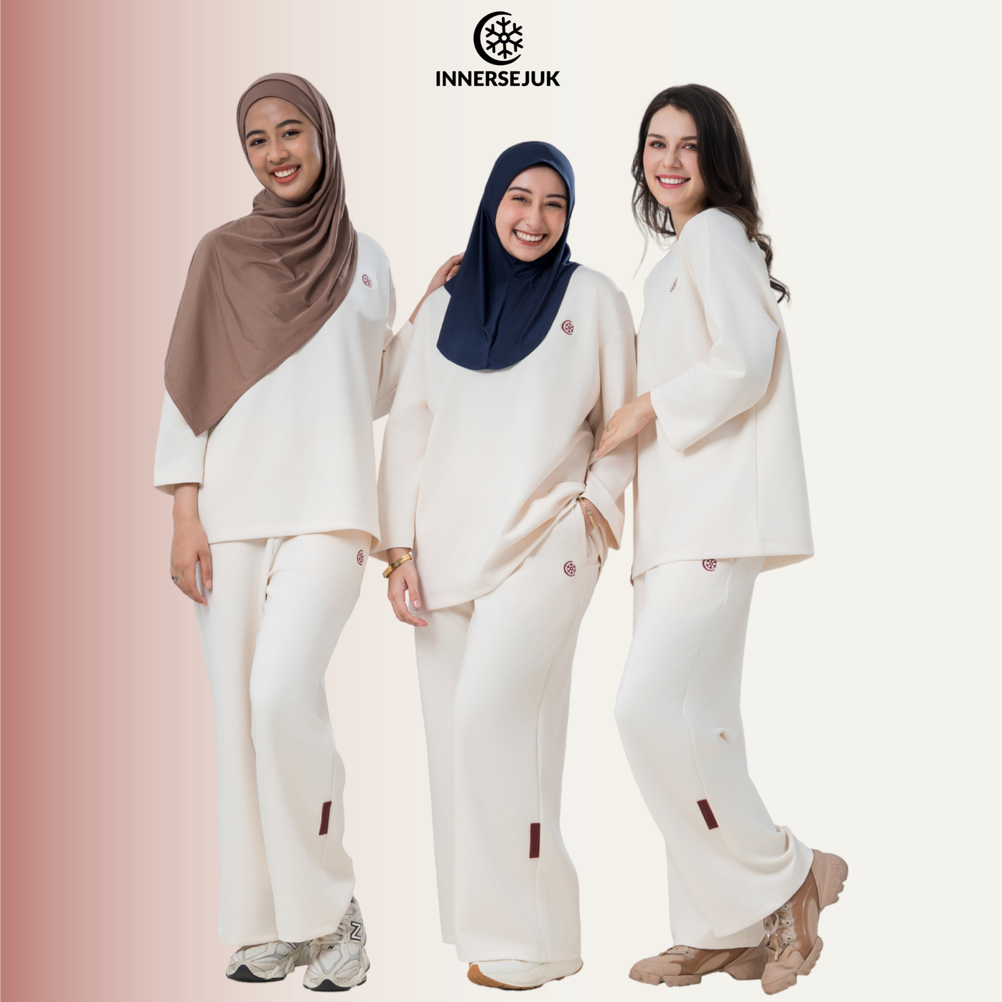 Innersejuk Santai Baggy Pants Cream