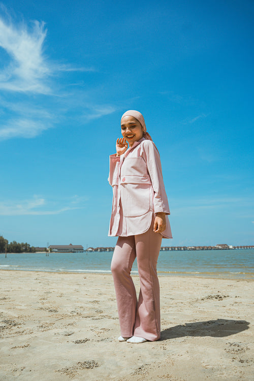 Blush Pink Oversized Parka Jacket