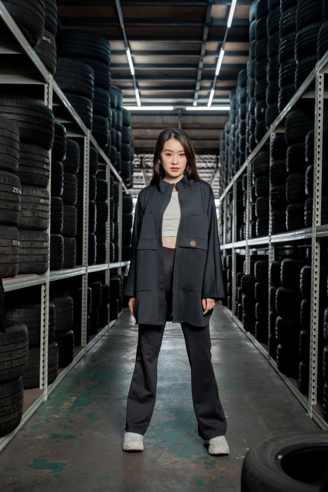 Black Oversized Parka Jacket