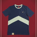 ATHLETICS TEE Navy and Silver