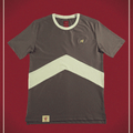 ATHLETICS TEE Brown and Cream
