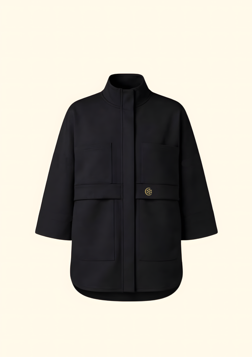 Black Oversized Parka Jacket