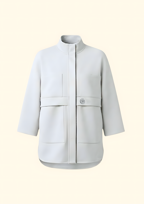 Blueish Grey Oversized Parka Jacket