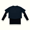 THE INNERSEJUK 2-IN-1 CROP TOP  IN DARK BLUE