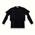 THE ICON 2-IN-1 CROP TOP IN BLACK