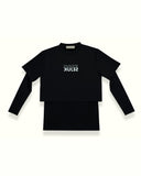 THE MIRROR IMAGE 2-IN-1 CROP TOP IN BLACK