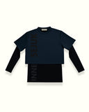 THE ICON 2-IN-1 CROP TOP  IN DARK BLUE