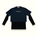 THE CLASSIC 2-IN-1 CROP TOP IN DARK BLUE