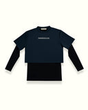 THE CLASSIC 2-IN-1 CROP TOP IN DARK BLUE