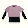 THE ICON 2-IN-1 CROP TOP  IN DUSTY PURPLE