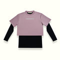 THE CLASSIC 2-IN-1 CROP TOP IN DUSTY PURPLE