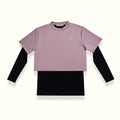 THE INNERSEJUK 2-IN-1 CROP TOP  IN DUSTY PURPLE